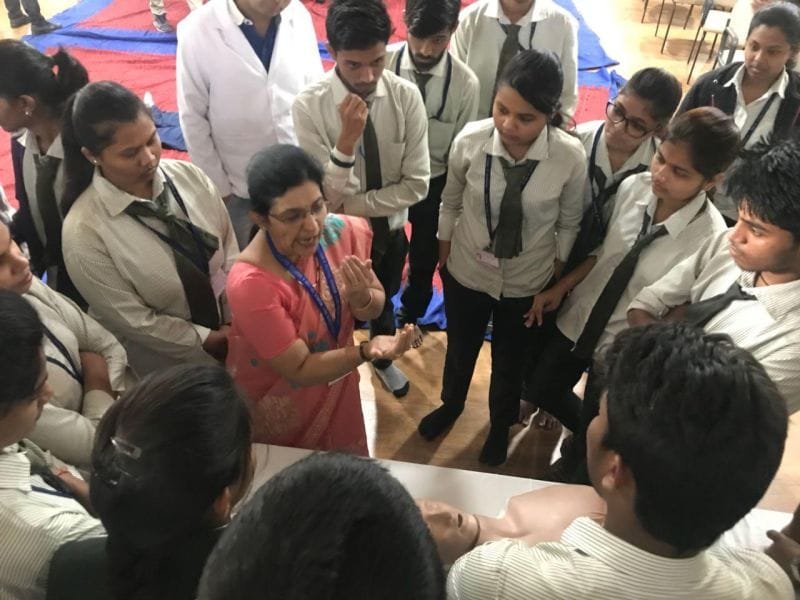 ISA NCB and IGGMC, Dept of Anesthesiology conducted CPR workshop at Raisoni Engineering College