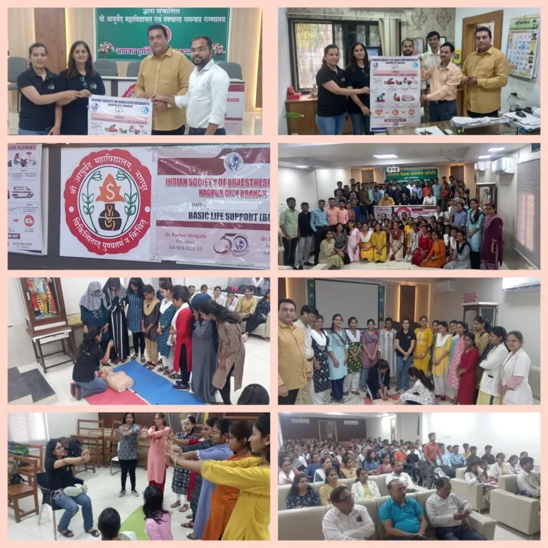 ISA NCB conducted BASIC LIFE Support & Hands on Session at Shri Ayurved College