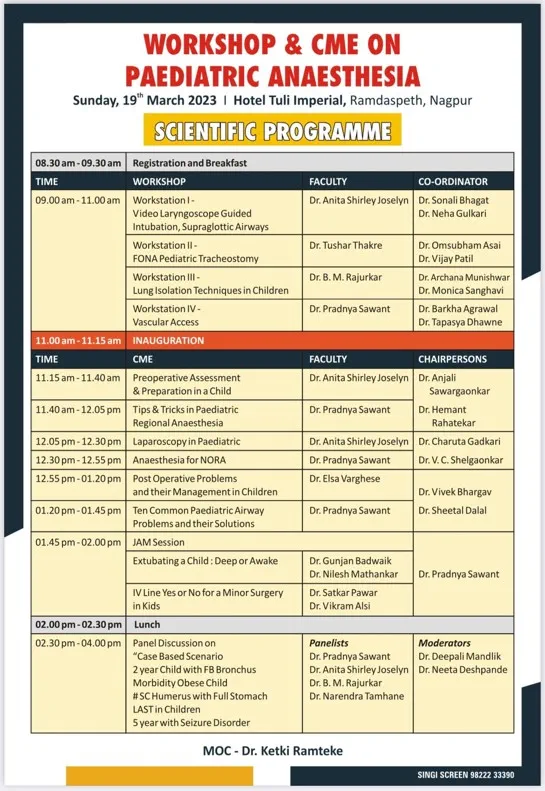 WORKSHOP AND CME ON PAEDIATRIC ANAESTHESIA — Gallery Image 2