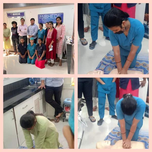 BCLS activity for the staff of Bhende Dental Clinic