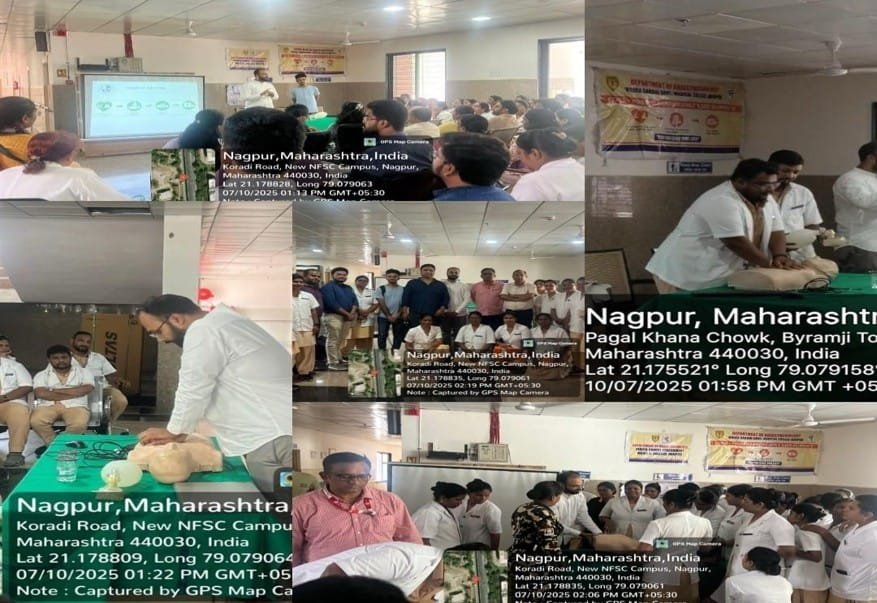 BCLS Training on Gurupoornima at District Hospital, Nagpur